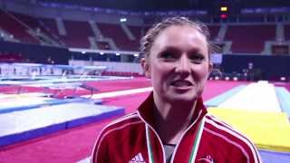 Rosie MacLennan wins gold at world trampoline championships  Sofia Bulgaria [upl. by Yakcm]