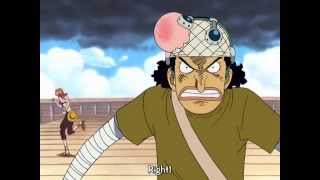 One Piece Funny Scene  Usopp Spell ENG SUB [upl. by Eeimaj]