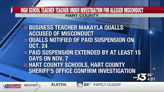 Hart County teacher under investigation for alleged misconduct [upl. by Sirtimed]