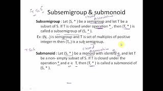 Semigroup and Monoid [upl. by Hellman182]