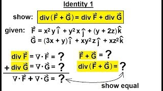 Calculus 3 Divergence and Curl 25 of 50 Identity 1 DIVFGDIVFDIVG [upl. by Atwood150]