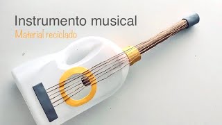 Instrumentos Musicales con MATERIAL RECICLADO  Manualidades fáciles  Guitarra casera  Kids Crafts [upl. by Eberle]