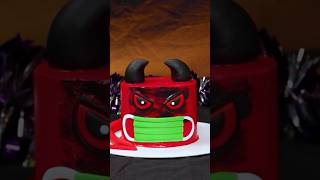 Halloween Cake Red Devil Cake 👿🎃 shortsfeed halloween halloweencake cake cakedecorating [upl. by Samid]