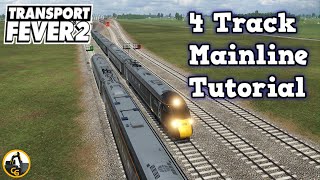 Transport Fever 2 Four Track Mainline Tutorial  2023 [upl. by Leo]