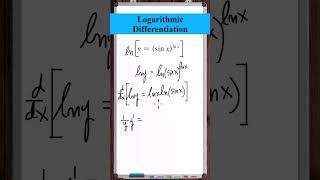 Logarithmic Differentiation  ysinxlnx [upl. by Ahsea896]