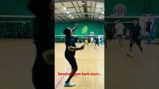 Smashed from backcourt… badminton smashes… [upl. by Atram]