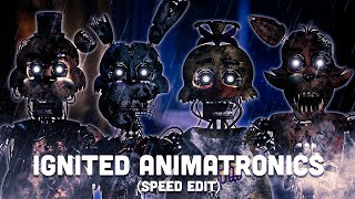 FNaF Speed Edit Making Ignited FNAF PLUS Animatronics Part 1 [upl. by Doig]