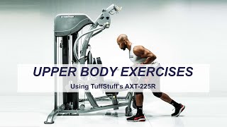 Upper Body Exercises Using TuffStuffs AXT225R Classic Home Gym Cable Outrigger Arms [upl. by Akers]