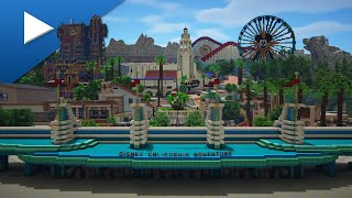 4K Minecraft Disney California Adventure Full Walkthrough  2024 [upl. by Durkee]