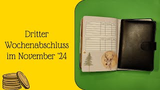 3 Wochenabschluss im November 🍂❄️  Umschlagmethode  Budgetieren  Ausgaben tracken  Geld sparen [upl. by Eilrebmik320]