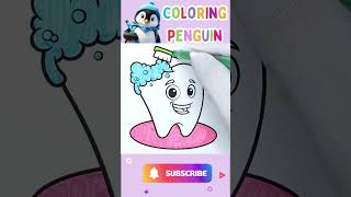 Brush your teeth song  Kids Song 🌈 Doodle  Coloring for kids [upl. by Frasch]