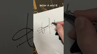 How to write the letter“A“and“Bquot calligraphy lettering calligraphy art J and Bsignature [upl. by Eelyram485]