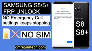 SAMSUNG Galaxy S8S8 FRP Bypass NO SIMApp info not openNOT Apps installed  FRP Tool  Method  2 [upl. by Liam]