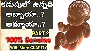 కడుపులో బిడ్డ ఆడనామగనా తెలుసుకోవచ్చా  PART 2  baby gender prediction  Placenta Position [upl. by Henarat]