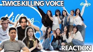 OUR FIRST TIME EVER WATCHING TWICE  KILLING VOICE REACTION [upl. by Shull]