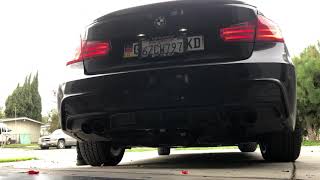 Bmw f30 328i muffer and resonator delete straight pipe [upl. by Gilchrist]