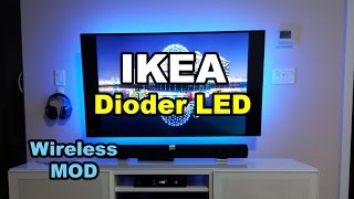 IKEA Dioder Wireless Hack Mod LED Strip lights backlight TV monitor [upl. by Orose]