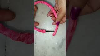 Diy hairbanddiyhandmade hair band pink shorts youtubeshorts trnding viral beautiful 🥰🥰🥰🥰🥰 [upl. by Sandon]