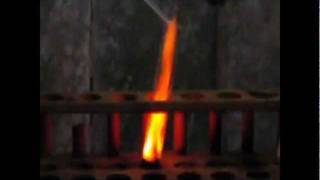 Rocket fuel Hydrazine drop into Mn2O7 400fps 2  Lu Le Laboratory [upl. by Alleram]