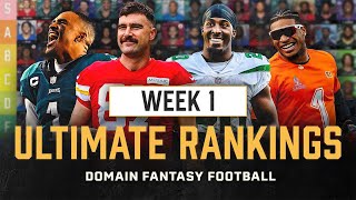 Week 1 Fantasy Football Rankings  WIN Your Matchup [upl. by Eelarol]