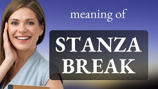 Understanding quotStanza Breakquot in Poetry [upl. by Lewse]