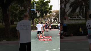 Nice pass for 3 points shot  Basketball  Al Barsha Pond Park  Dubai UAE  Brother Louie [upl. by Mur]