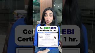 Get SEBI amp NISM Certified For FREE [upl. by Howlan]