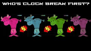 HICKORY DICKORY DOCK CLOCK CRASHER BULL  WHO BREAK THE CLOCK FIRST  CLOCK CRASHER COMPETITION [upl. by Tanya]