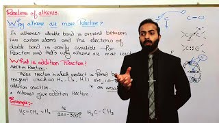 Reactions of Alkenes  Reactivity of alkenes and addition reactions  ch12  10th class chemistry [upl. by Bernelle]