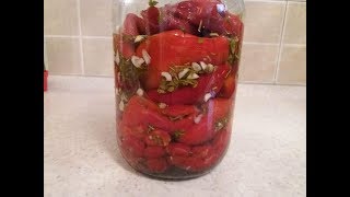 Speca të Palzuar me Uthëll pa Konzervanse  Pickled Red Peppers Recipe [upl. by Afatsom]