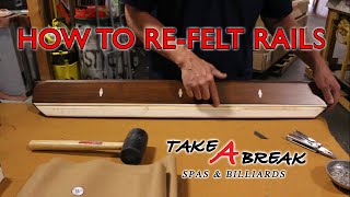 Felting Rails  No Music How to install Cloth on Pool Table Rails [upl. by Aoniak]