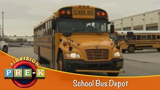 School Bus Depot  Virtual Field Trip  KidVision PreK [upl. by Ylrebmyk]