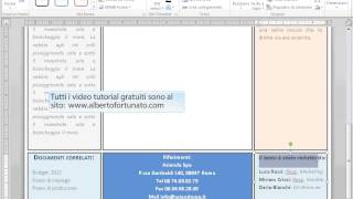 5 Creazione documenti in Word Gestione riquadri e colori [upl. by Aelam]