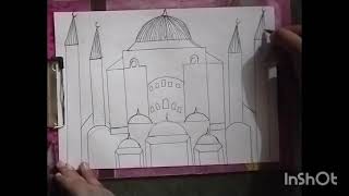 Hagia Sophia drawing skechingmano92707 [upl. by Ijok908]