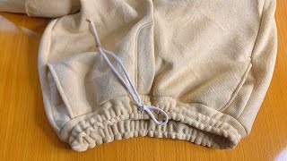 How to sew an elastic waistband to a pant or joggers [upl. by Efinnej]