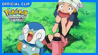 Dawn Meets Piplup  Pokémon Diamond and Pearl  Official Clip [upl. by Noseimaj642]