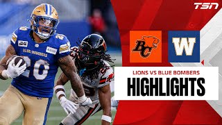 BC Lions vs Winnipeg Blue Bombers  CFL HIGHLIGHTS WEEK 8 [upl. by Enirod]