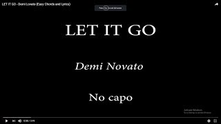 LET IT GO  Demi Lovato Easy Chords and Lyrics [upl. by Leanahtan]