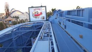 Goofys Sky School HD POV Disney California Adventure Roller Coaster [upl. by Byrn]