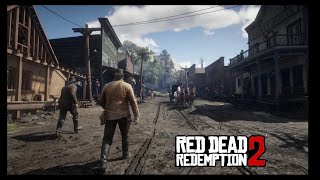 The Valentine massacre  First Person POV  Red Dead Redemption II [upl. by Hazaki]