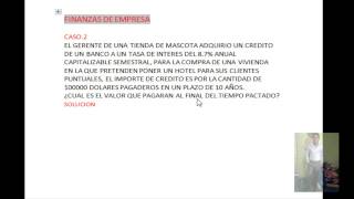 FINANZAS DE EMPRESAS CON TASA NOMINAL CAPITALIZABLE SEMESTRAL [upl. by Yulma906]