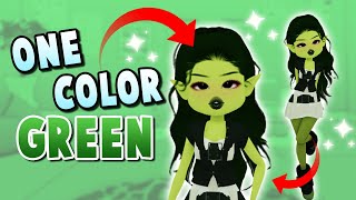 IT Girl ONE COLOR Challenge GREEN  Roblox [upl. by Ahsahtan339]