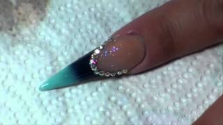 Rosas 3D uñas estiletto  3D pink stiletto nails [upl. by Ysdnil447]