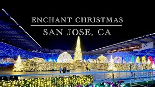 Enchant Christmas at PayPal Park San Jose 聖荷西下雪了？足球場變成聖誕燈光花園、戶外迷宮和溜冰場，一年只開一個月！（非廣告，公司尾牙包場，紀錄一下 ） [upl. by Merrow235]