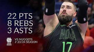 Jonas Valanciunas 22 pts 8 rebs 3 asts vs Nuggets 2324 season [upl. by Lucho]