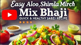 Finely Chopped Aloo Shimla Mirch Tamatar Pyaz ki Mix Bhaji Recipe  Quick amp Delicious Indian Sabzi [upl. by Ydnim]