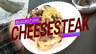 How To Make A CheeseSteak On The BlackStone Griddle [upl. by Laeira]