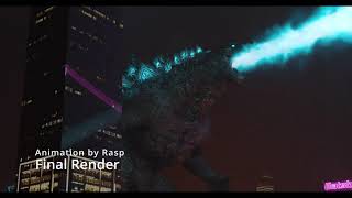 Atomic Breath Scene for MV Godzilla vs Minus One Godzilla [upl. by Otrevlig396]