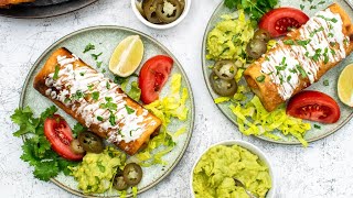 Vegetarian Black Bean and Corn Chimichangas Recipe [upl. by Ohcirej799]