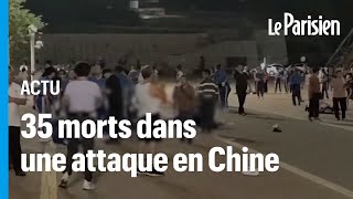 Chine  une attaque à la voiturebélier fait 35 morts et des dizaines de blessés [upl. by Akela]